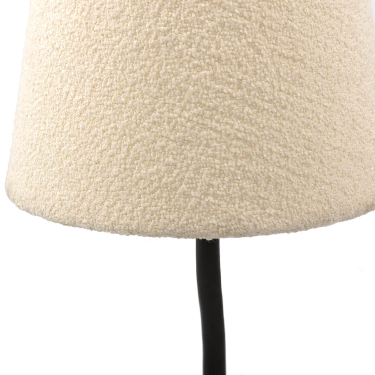 Close up of Four Hands Selby Table Lamp in Black Wrought Iron on a white background at Addison West