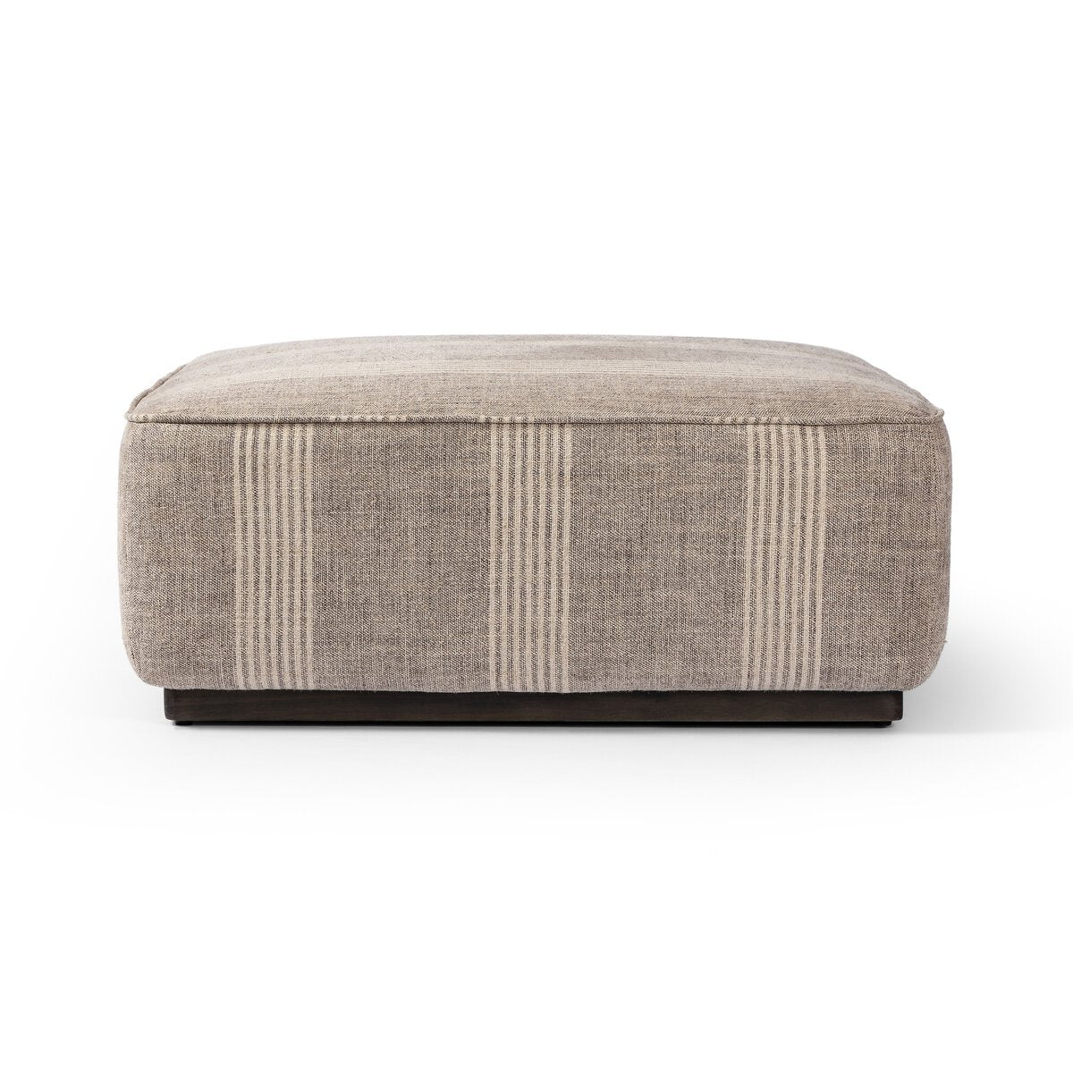 Four Hands Sinclair Square Ottoman in Manchester Flint on a white background at Addison West