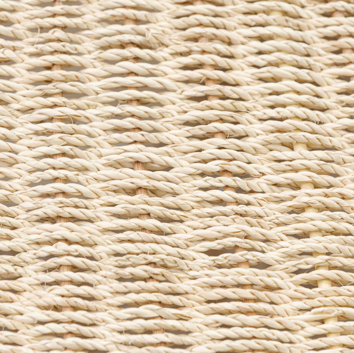 Close up of Four Hands Small Riata Pendant in Light Raffia on a white background at Addison West