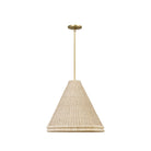 Four Hands Small Riata Pendant in Light Raffia on a white background at Addison West