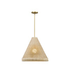 Four Hands Small Riata Pendant in Light Raffia on a white background at Addison West