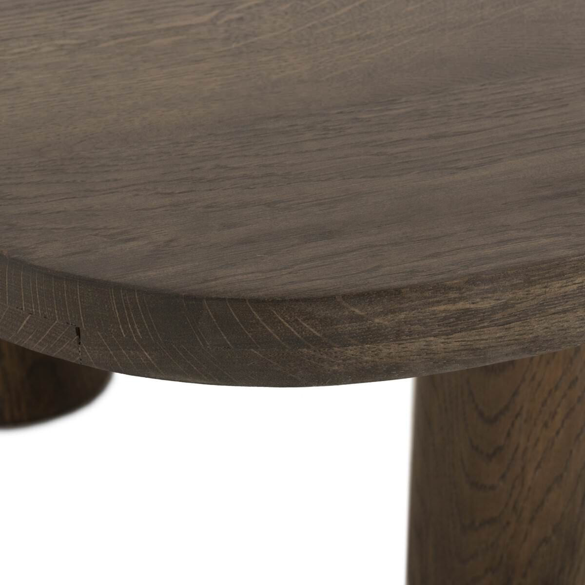 Close up of Four Hands Small Zion Nesting Coffee Table in Grey Tobacco Oak on a white background at Addison West