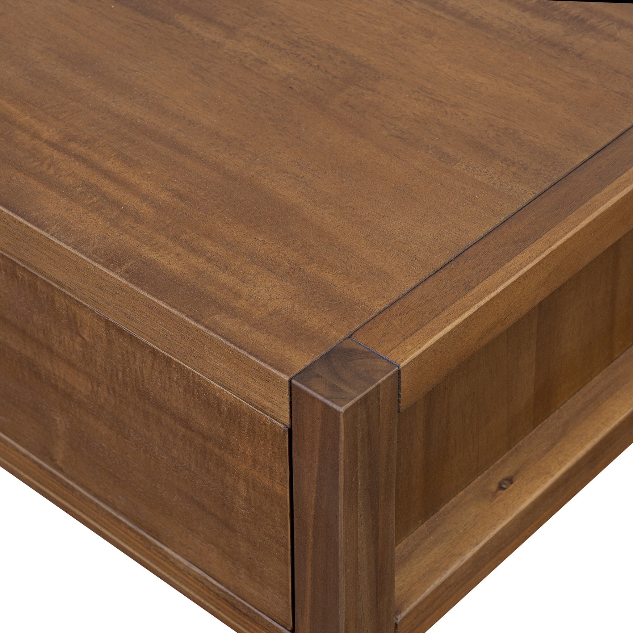 Four Hands Sullivan Small Nightstand in Saddle Tan Veneer on white background at Addison West.