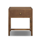 Four Hands Sullivan Small Nightstand in Saddle Tan Veneer on white background at Addison West.