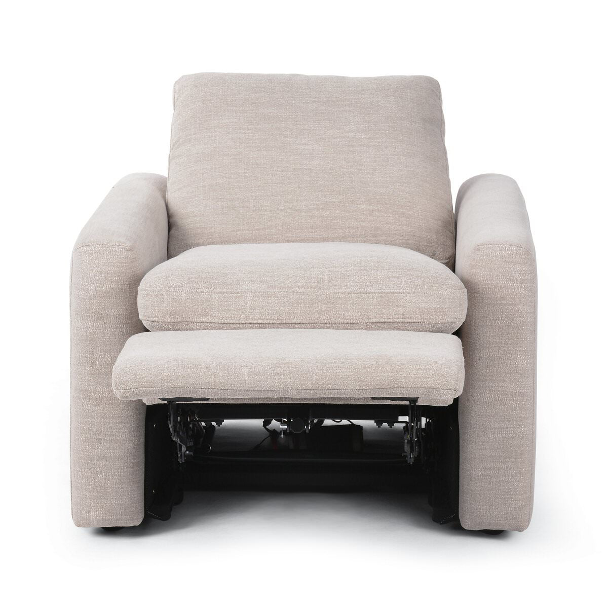 Four Hands Tillery Power Recliner Accent Chair in Laken Stone on a white background at Addison West