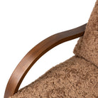 Close up of Four Hands Tobin Chair in Amber Sherling on white background at Addison West.