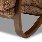 Close up of Four Hands Tobin Chair in Amber Sherling on white background at Addison West.