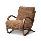 Four Hands Tobin Chair in Amber Sherling on white background at Addison West.