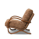Four Hands Tobin Chair in Amber Sherling on white background at Addison West.