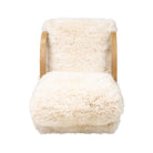 Four Hands Tobin Chair in Champagne Mongolian Fur on white background at Addison West.