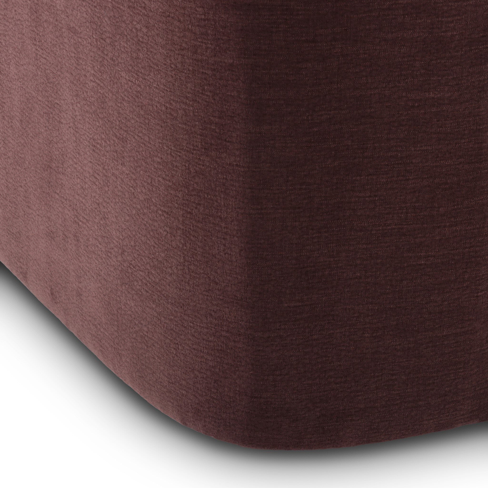 Close up of Four Hands Topanga Swivel Chair in Laughlin Plum on a white background at Addison West