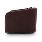 Four Hands Topanga Swivel Chair in Laughlin Plum on a white background at Addison West