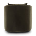 Back of Four Hands Topanga Swivel Chair in Surrey Olive on a white background at Addison West