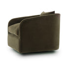 Four Hands Topanga Swivel Chair in Surrey Olive on a white background at Addison West
