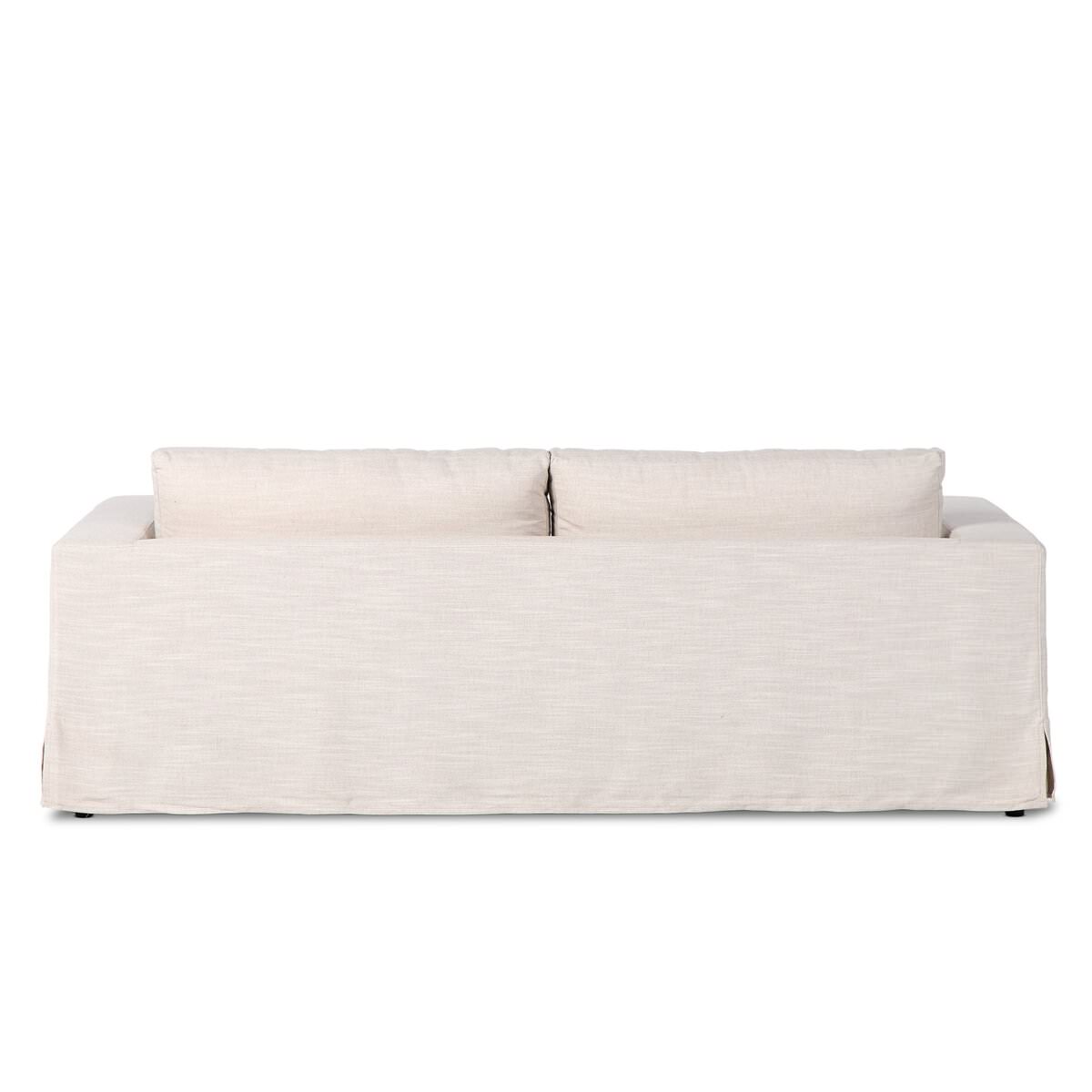 Back of Four Hands Tovana Sofa 95" in Savoy Parchment on a white background at Addison West