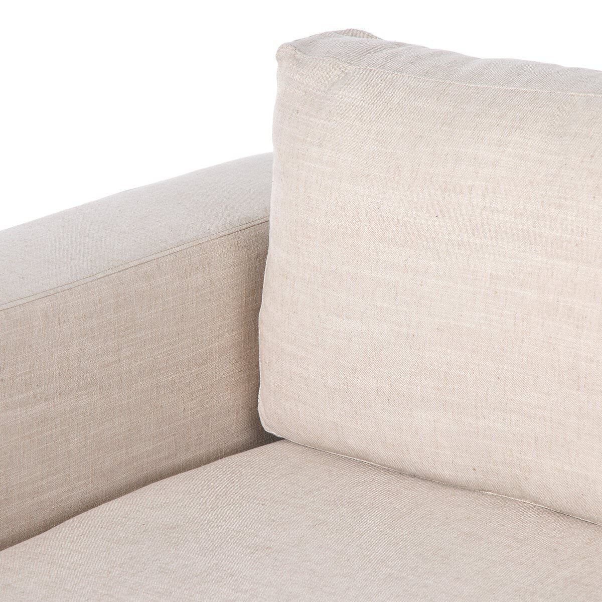 Close up of Four Hands Tovana Sofa 95" in Savoy Parchment on a white background at Addison West