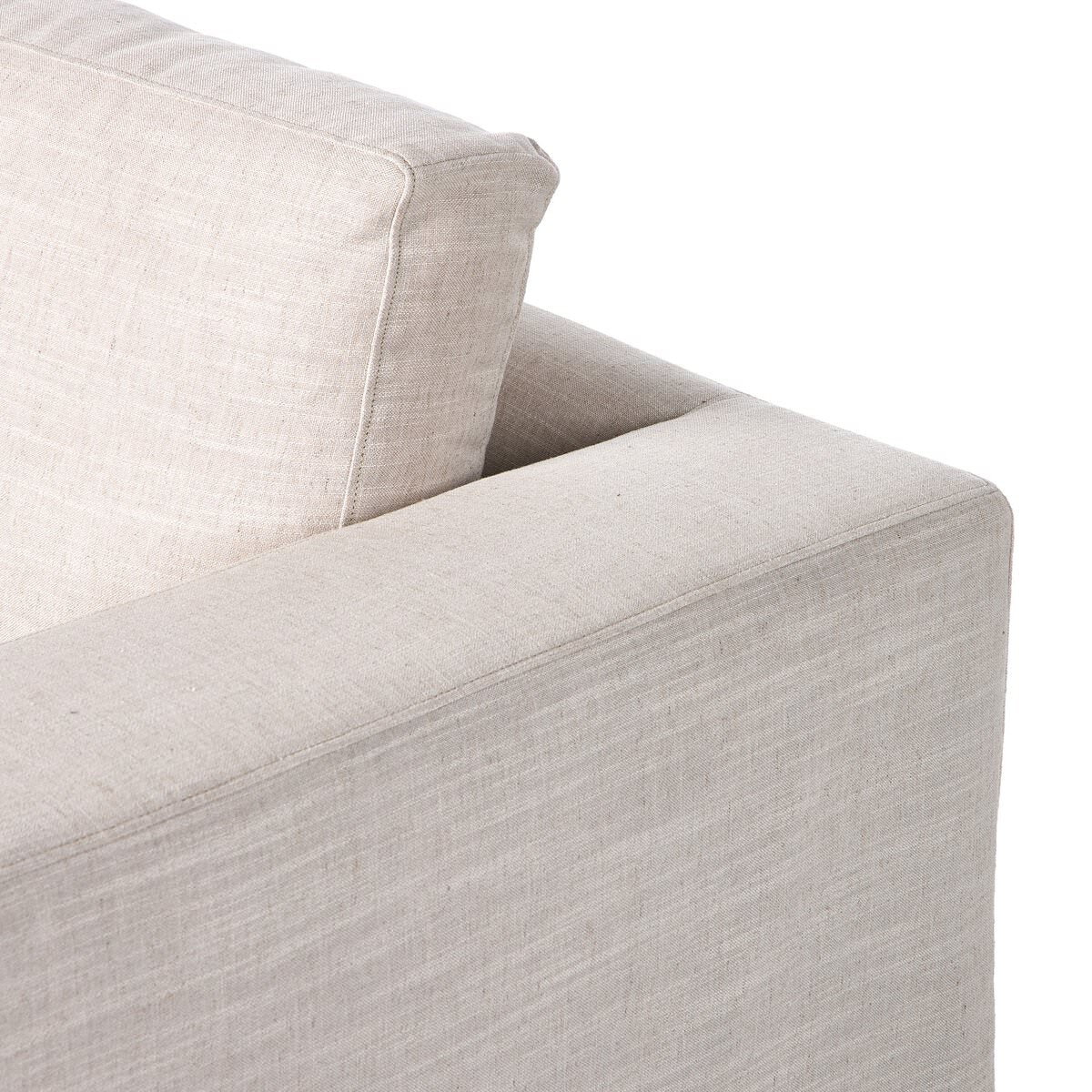 Close up of Four Hands Tovana Sofa 95" in Savoy Parchment on a white background at Addison West