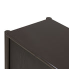 Close up of Four Hands Vinco Sideboard in Black Onyx Lacquer on a white background at Addison West