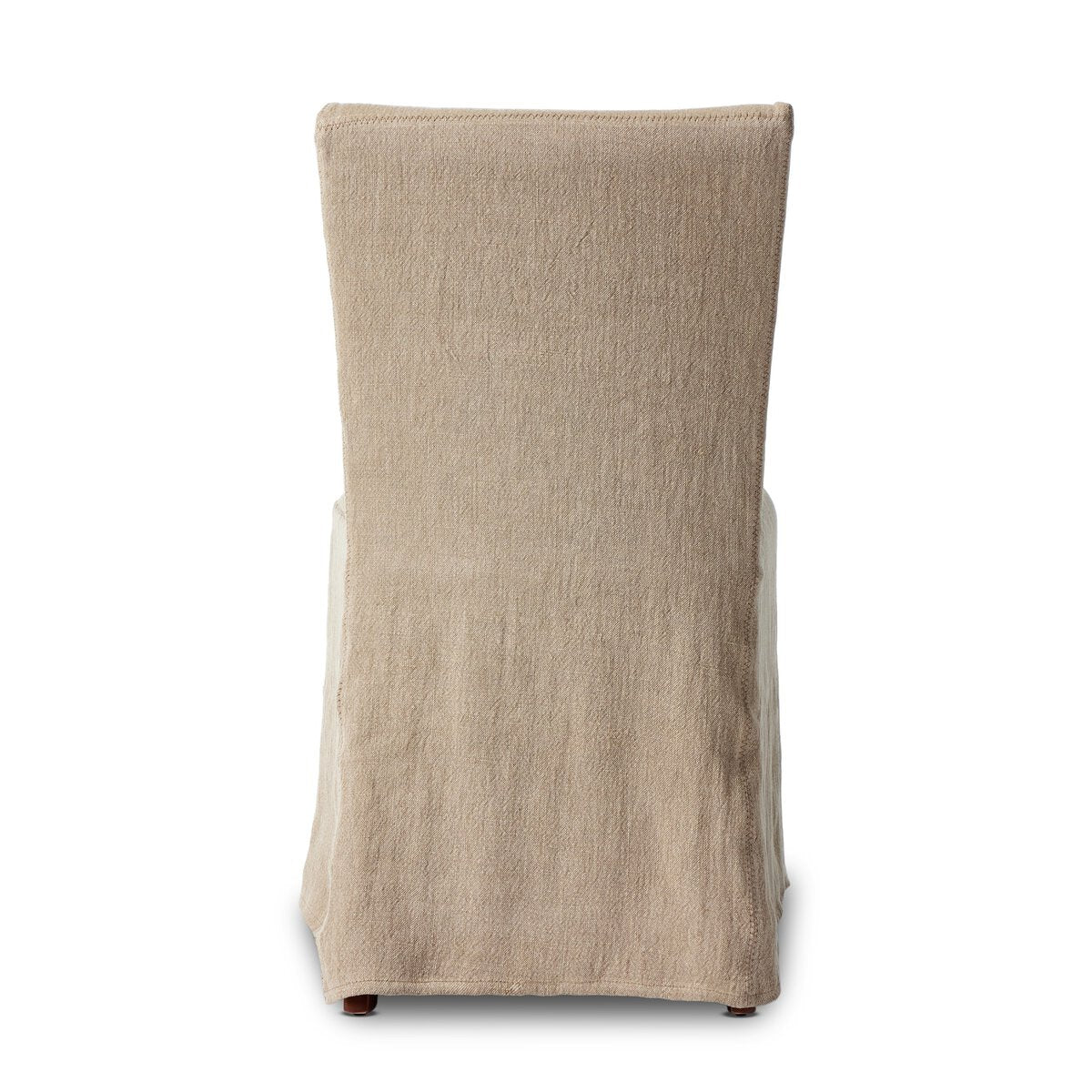 Back of Four Hands Vista Slipcovered Dining Chair in Broadway Canvas on a white background