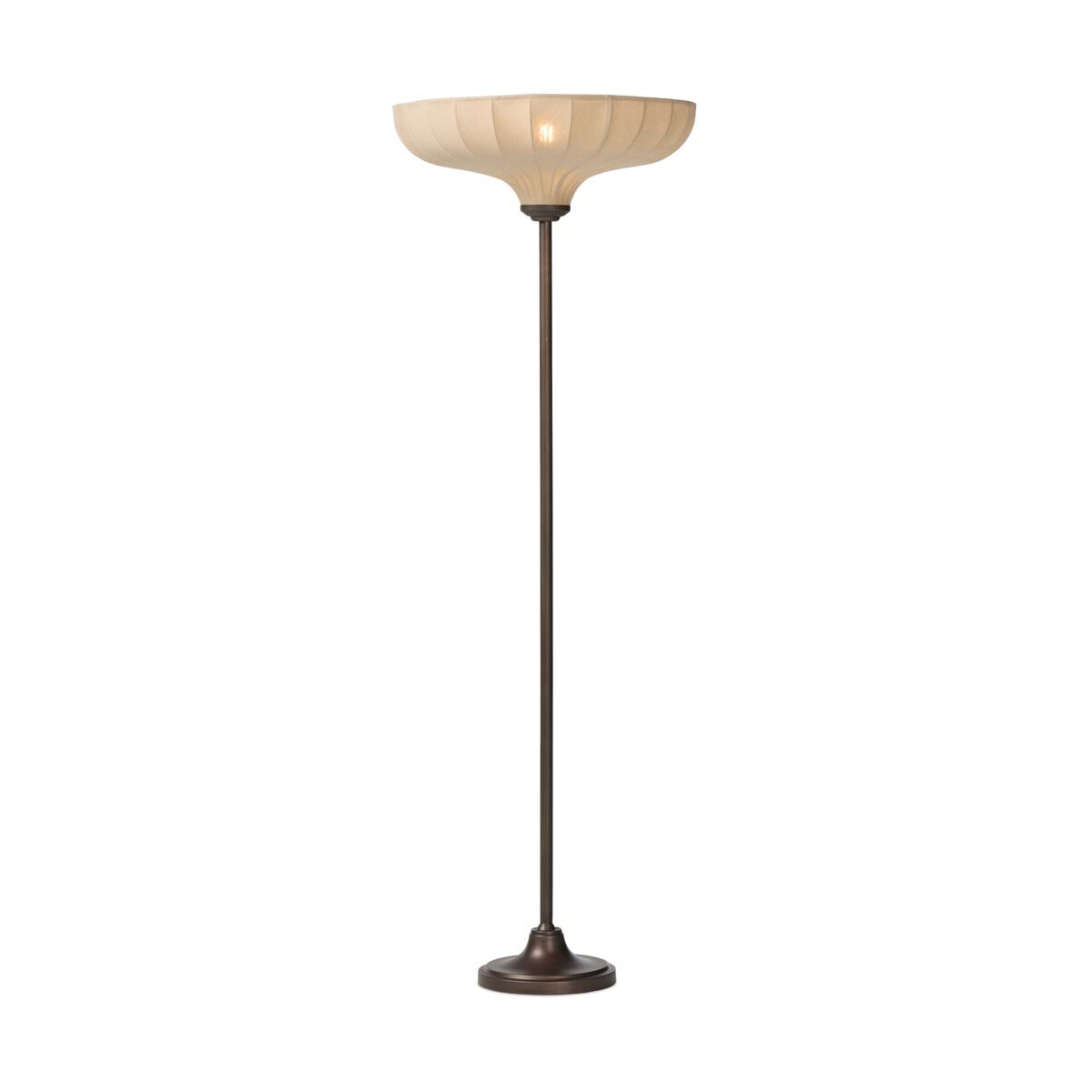 Four Hands Winslet Floor Lamp in Light Oil Rubbed Bronze on a white background at Addison West