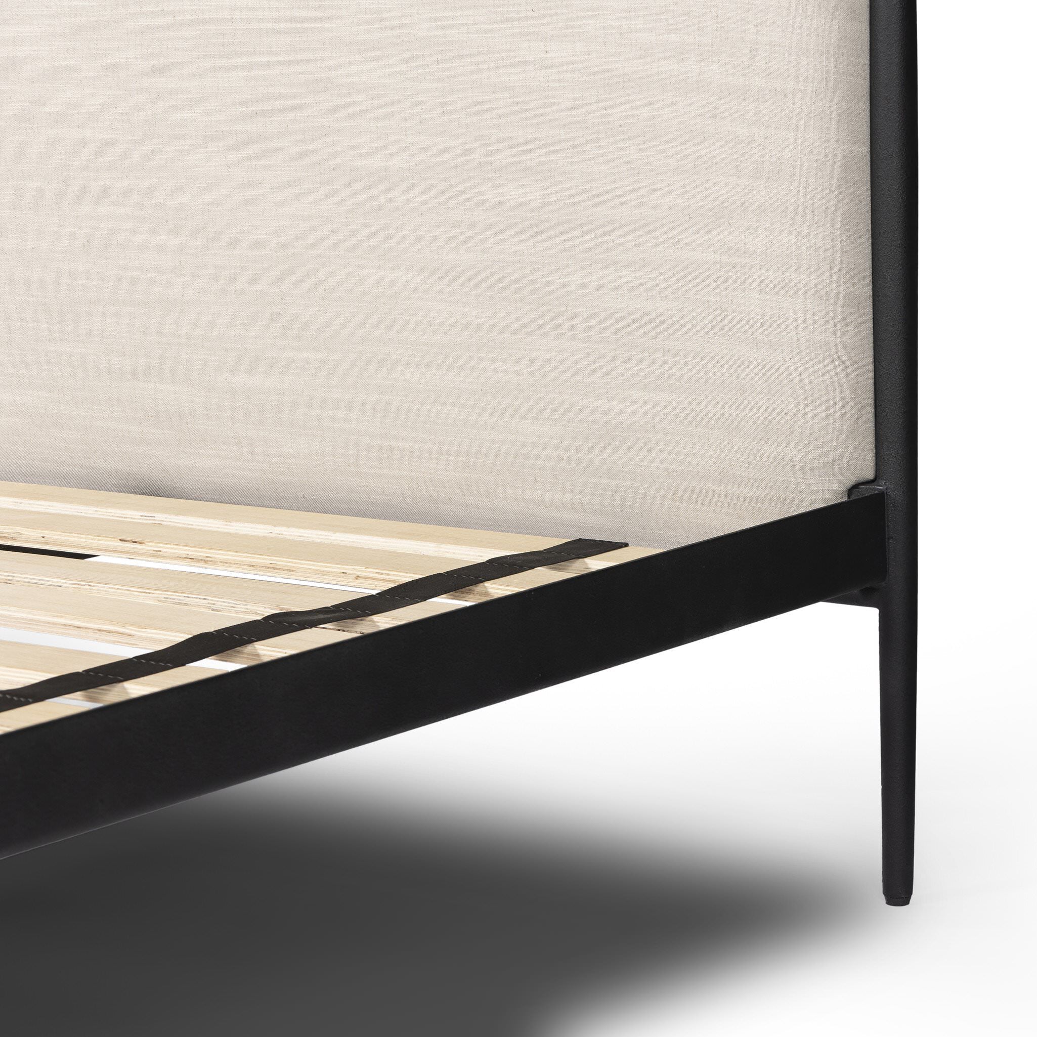 Four Hands Xander Bed in Savoy Parchment on white background at Addison West.