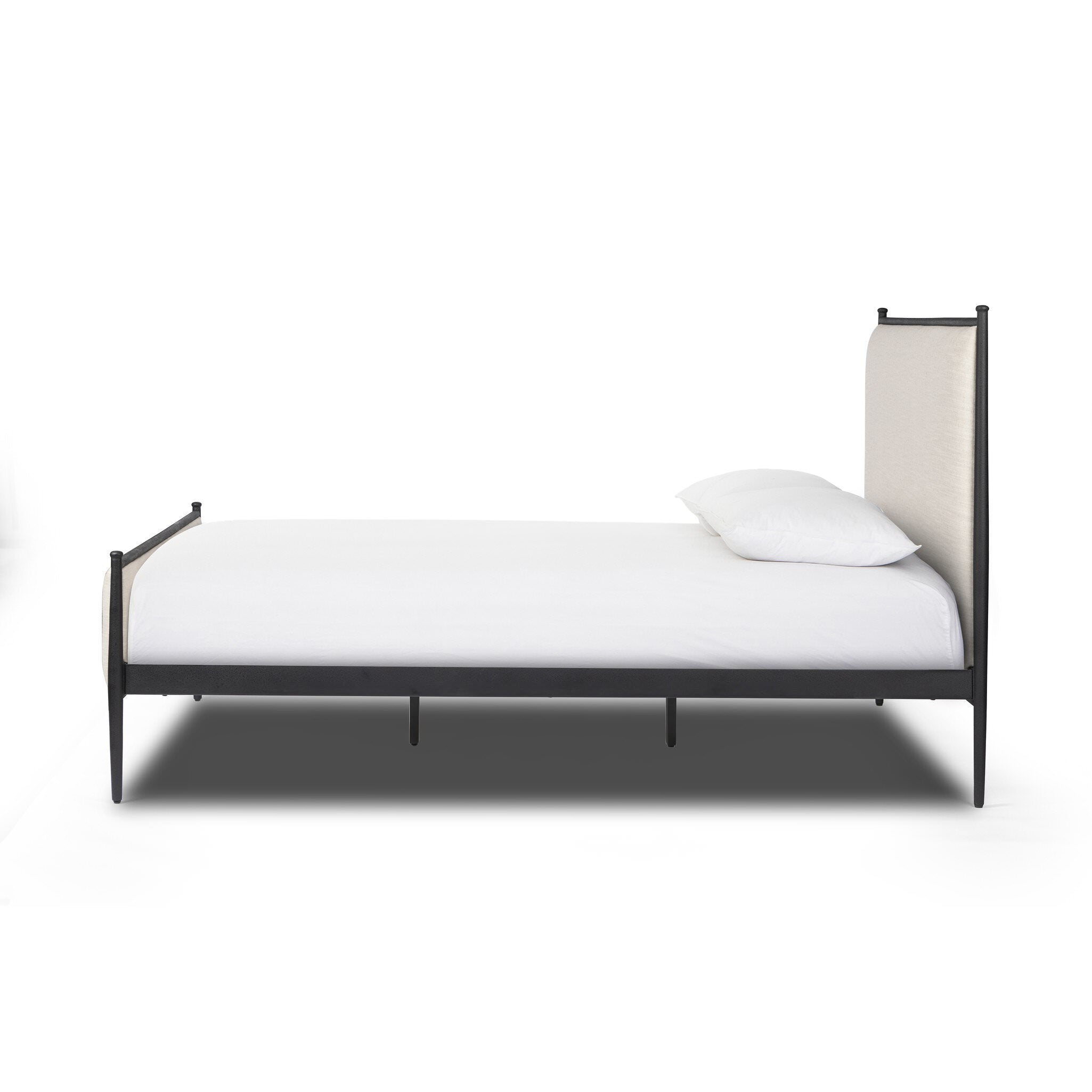 Four Hands Xander Bed in Savoy Parchment on white background at Addison West.
