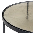 Close up of Four Hands Yoko Grand Coffee Table in Clear Cast Glass on a white background at Addison West