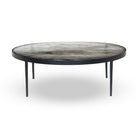 Four Hands Yoko Grand Coffee Table in Clear Cast Glass on a white background at Addison West