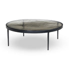Four Hands Yoko Grand Coffee Table in Clear Cast Glass on a white background at Addison West