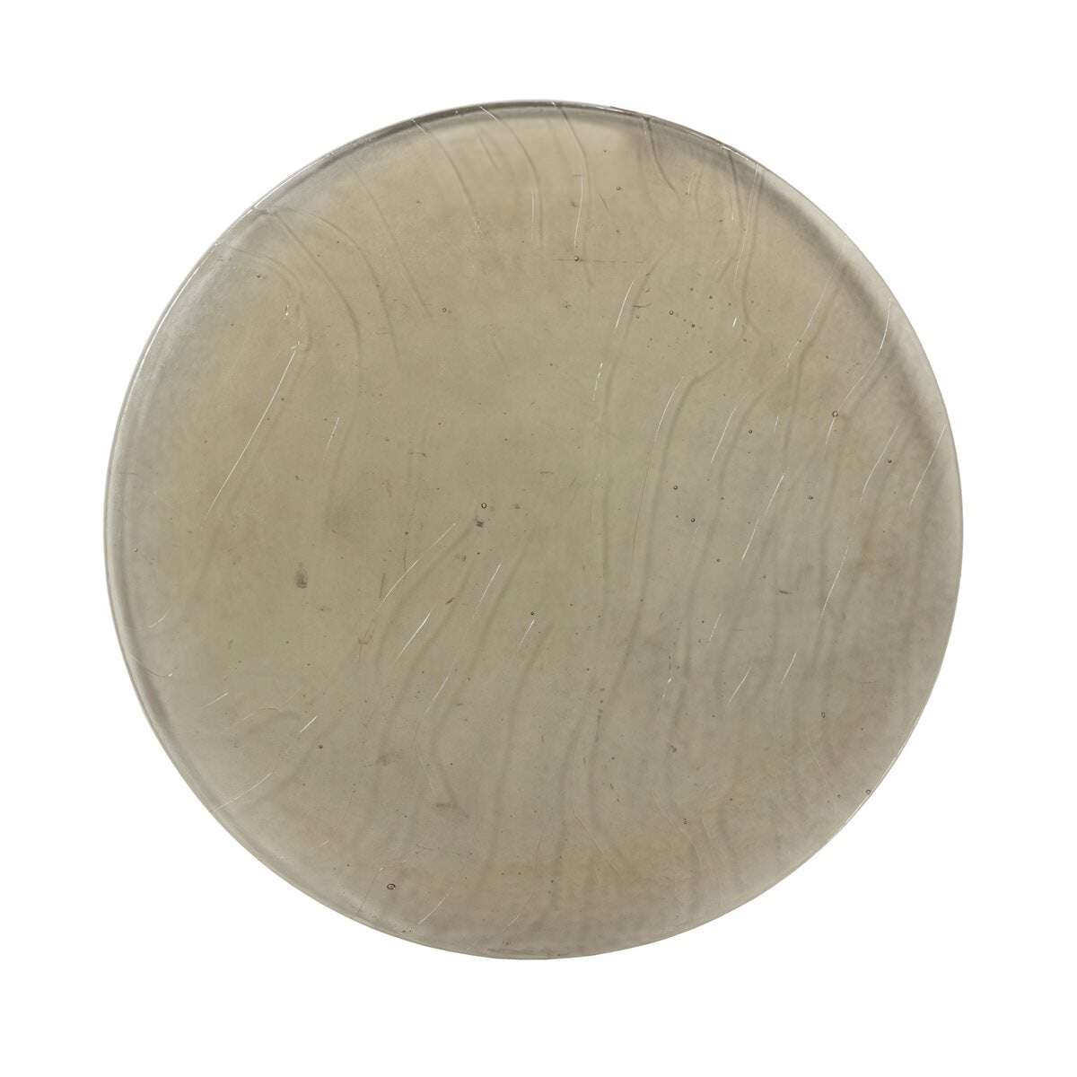 Top of Four Hands Yoko Grand Coffee Table in Clear Cast Glass on a white background at Addison West