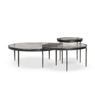 Four Hands Yoko Nesting Tables in Clear Glass, Set Of 3 on white background at Addison West.