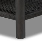 Close up of Four Hands Zuma Nightstand in Smoked Black Ash Veneer on a white background at Addison West