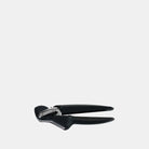 FreshForce Garlic Press in Black on plain background at Addison West.