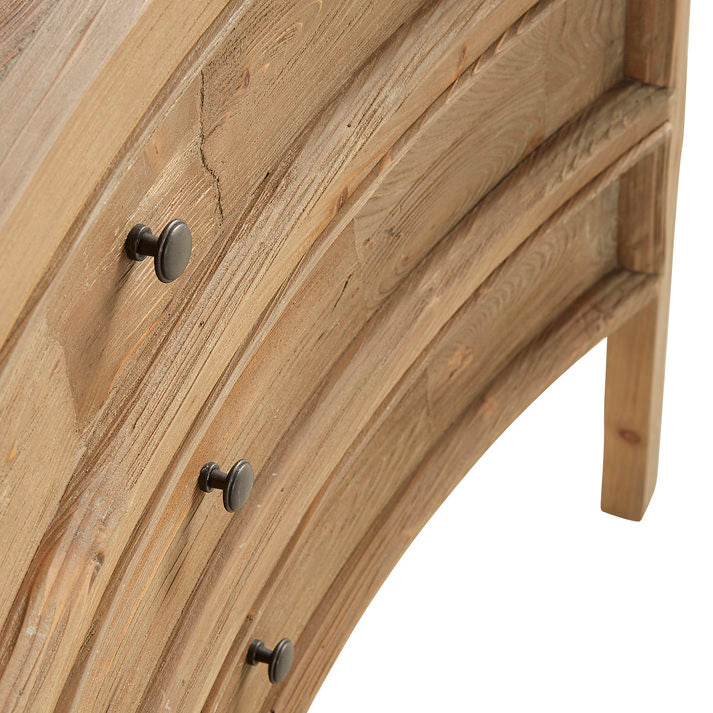Close up of Furniture Classics Styx Crescent Chest on a white background at Addison West