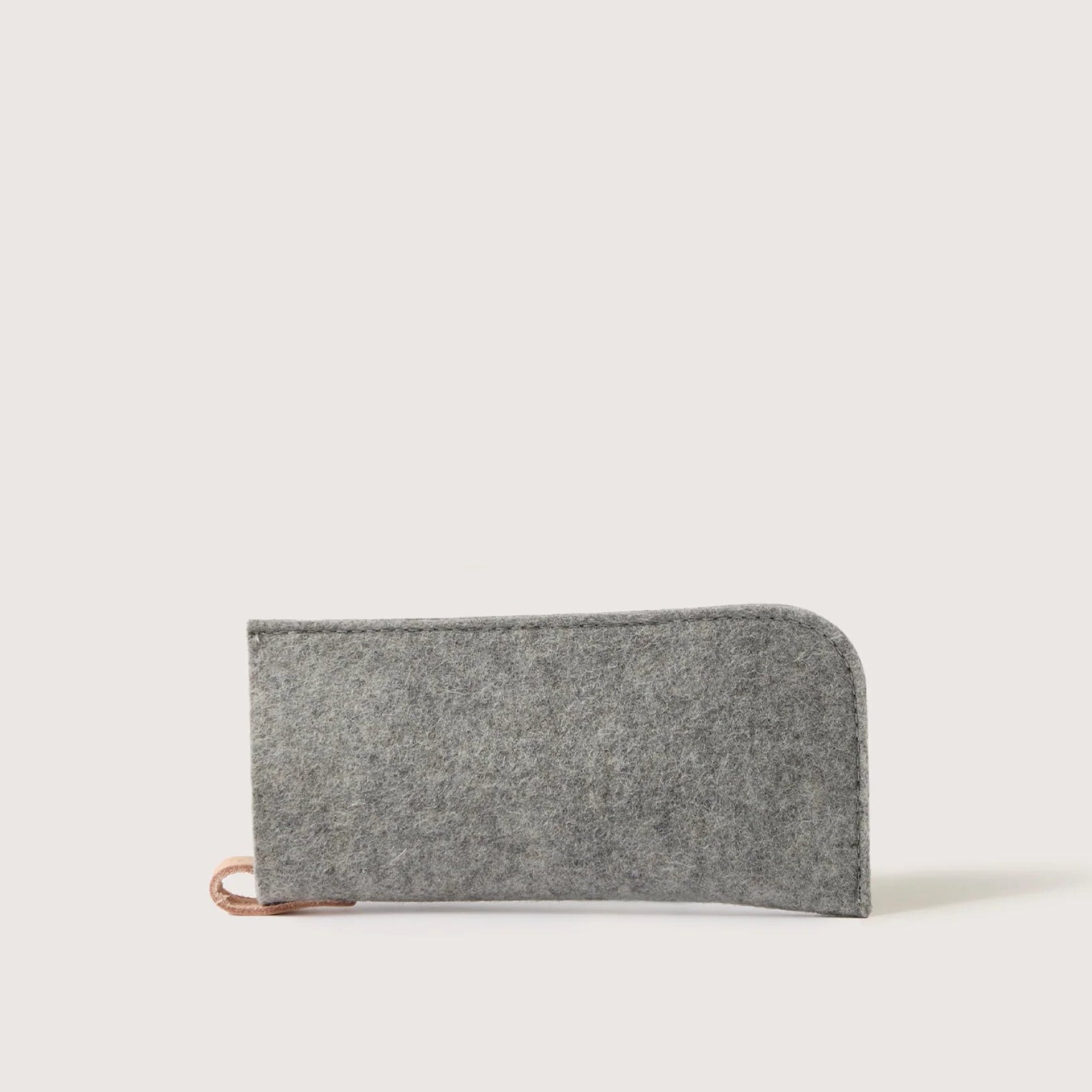 Graf Lantz Felt Glasses Sleeve in Granite on a white background at Addison West