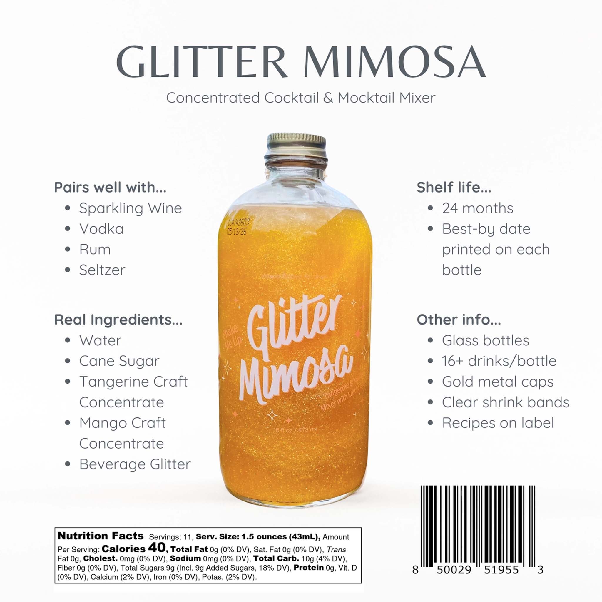 Glitter Mimosa Mixer – Addison West
