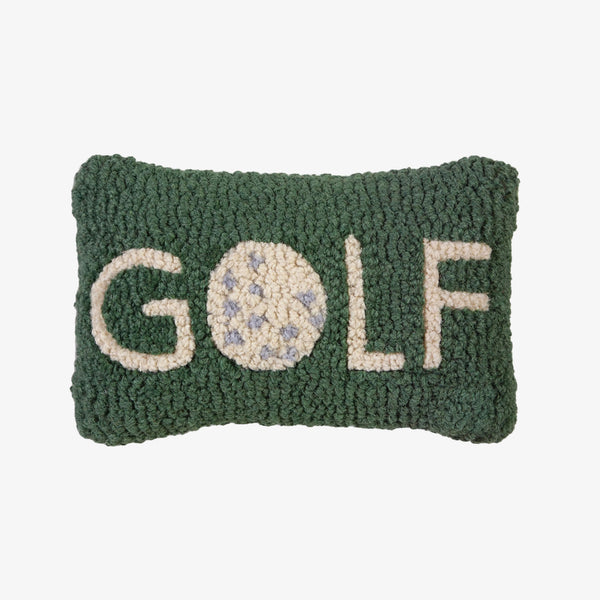 Chandler Four Corners green GOLF pillow on a white background