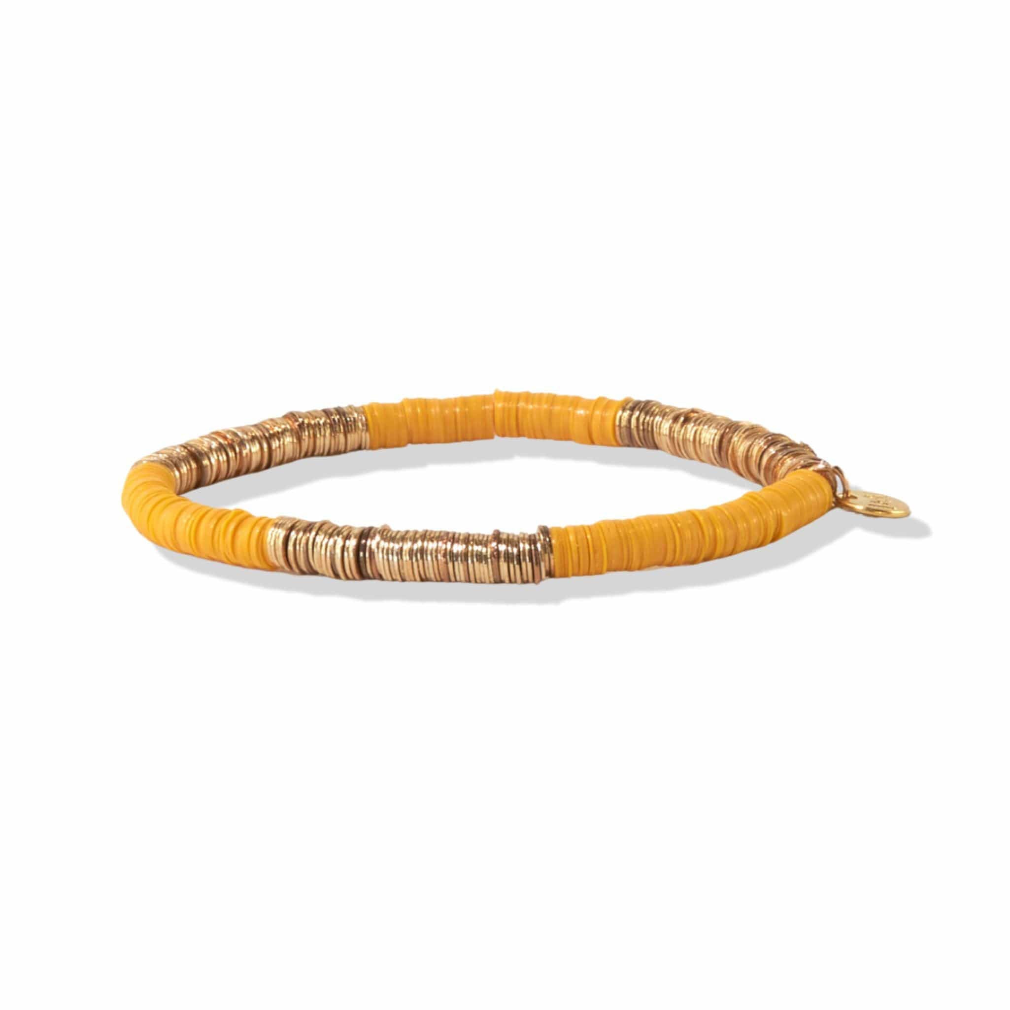 Grace Stretch Bracelet in Yellow + Gold - Addison West 
