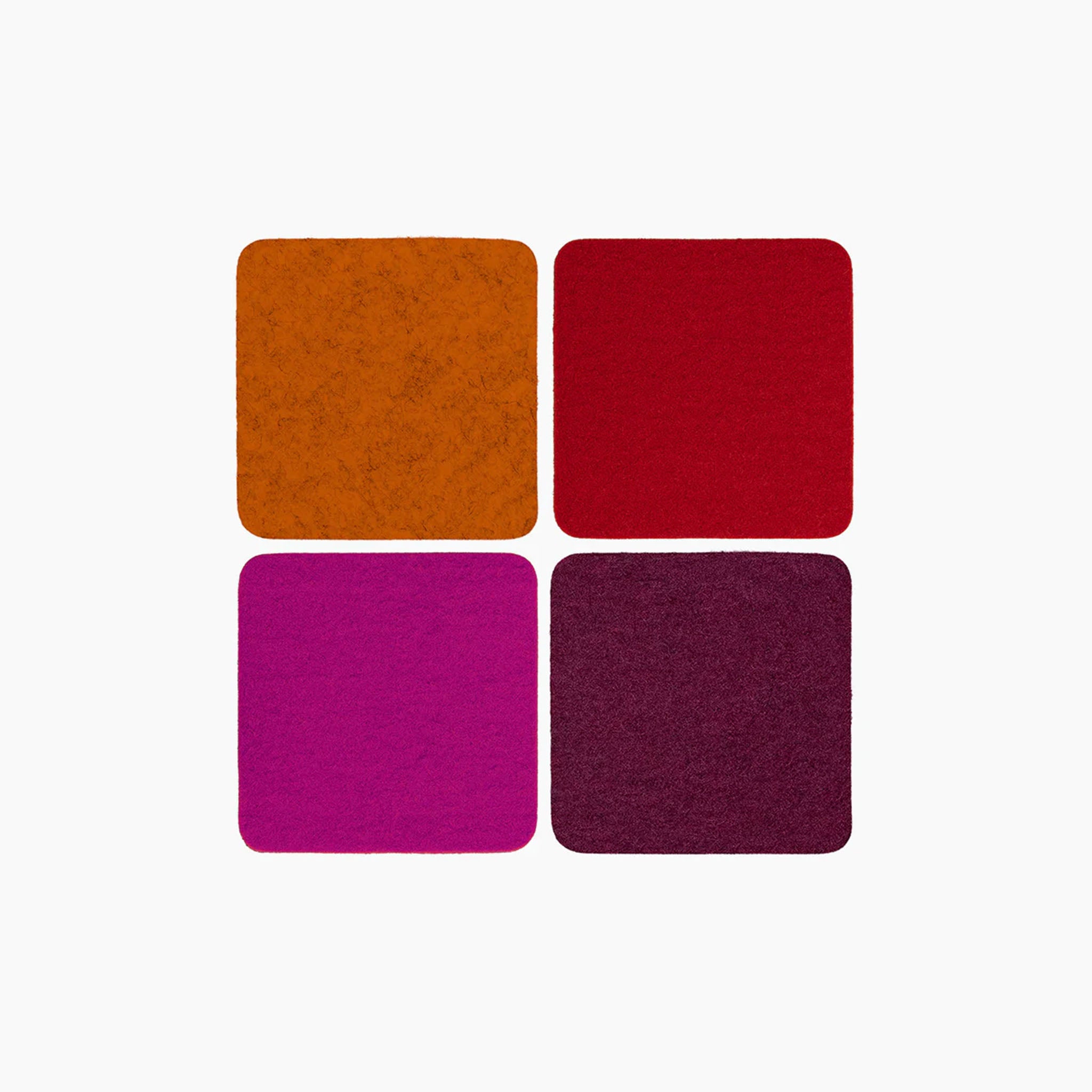 Graf Lantz Square Coaster Set in Bordeaux - Addison West 