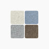 Graf Lanz square wool felt coasters in 'cobblestone' grey and blues