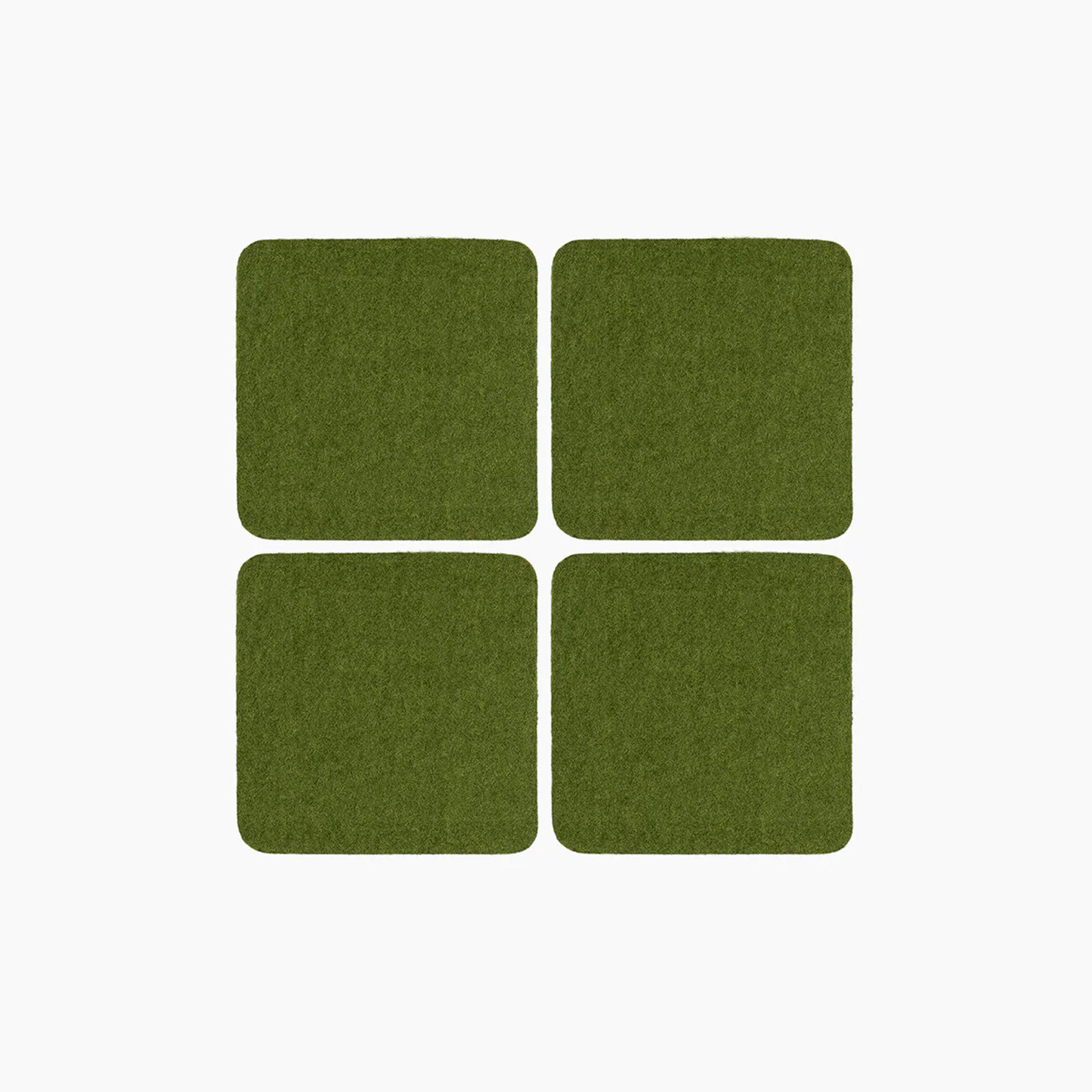 Graf Lantz Square Coaster Set in Loden Green - Addison West 