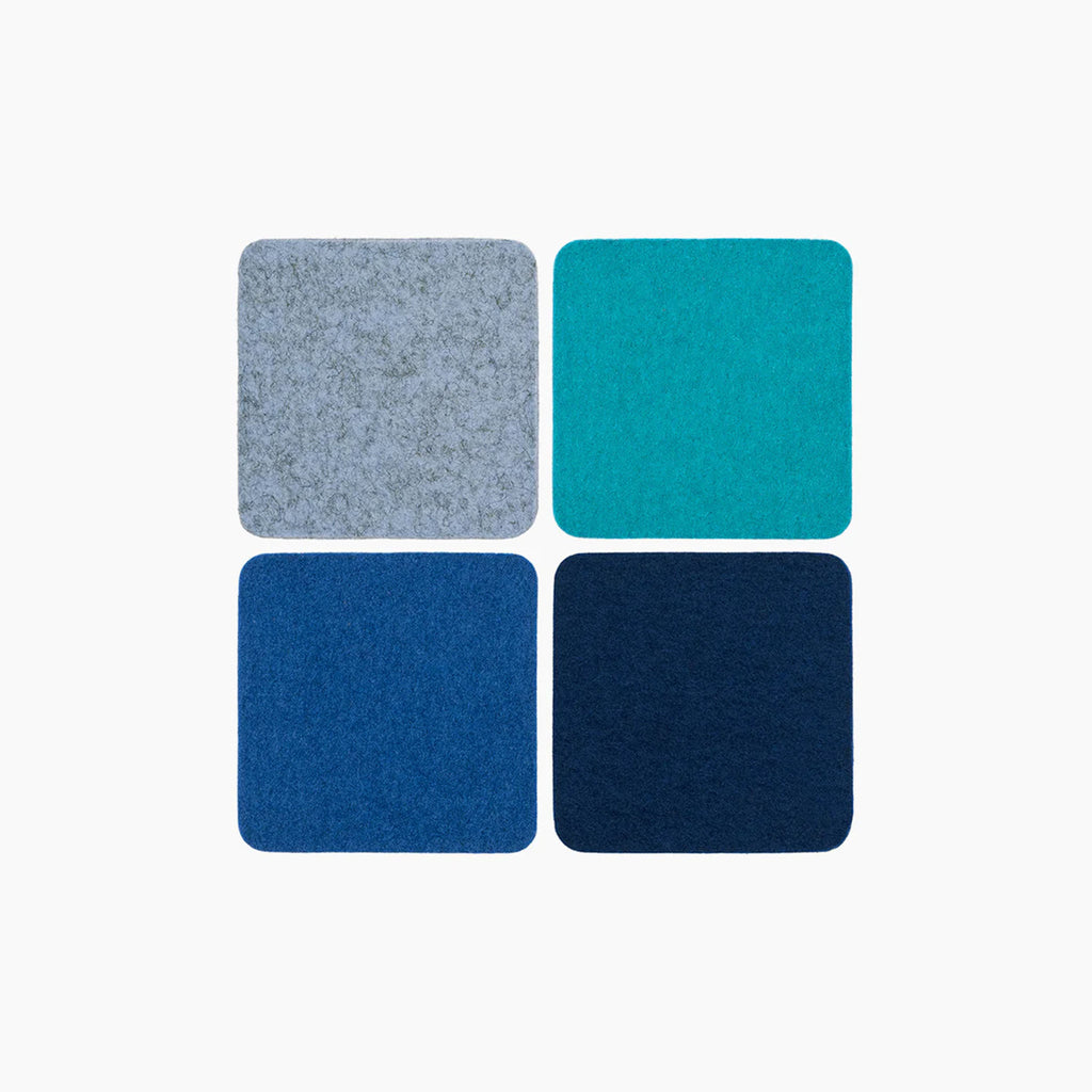Graf Lantz Square Coaster Set in Ocean Addison West