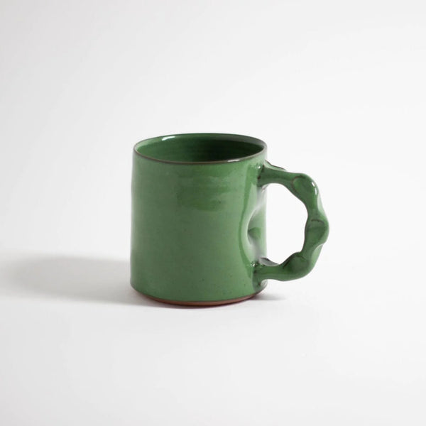 Gravesco Pottery Signature Mug in Forest Green on a white background