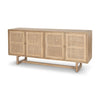 Grier Light Brown Solid Wood with Cane Sideboard on a white background