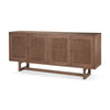 Grier Medium Brown Solid Wood with Cane Sideboard on a white background
