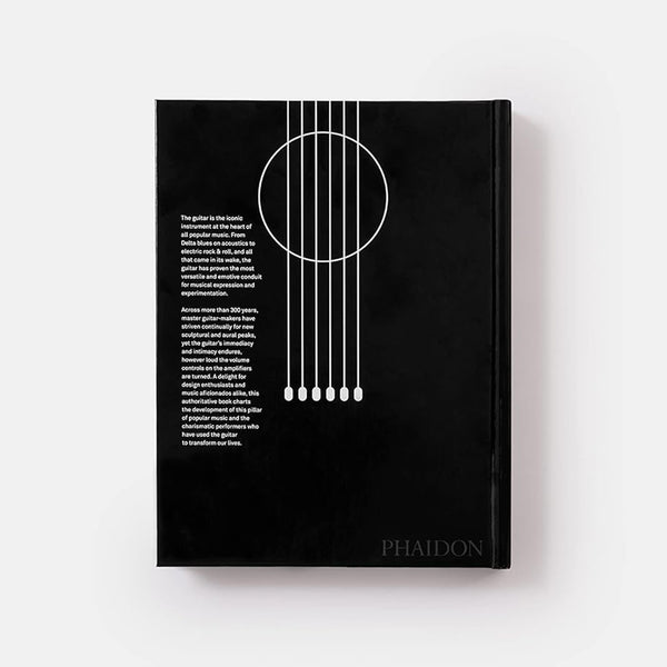 Black and white Front cover of book: Guitar: The Shape of Sound on a white background