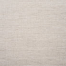 Close up of Gwynn Beige Fabric with Light Brown Wood Pouf 
