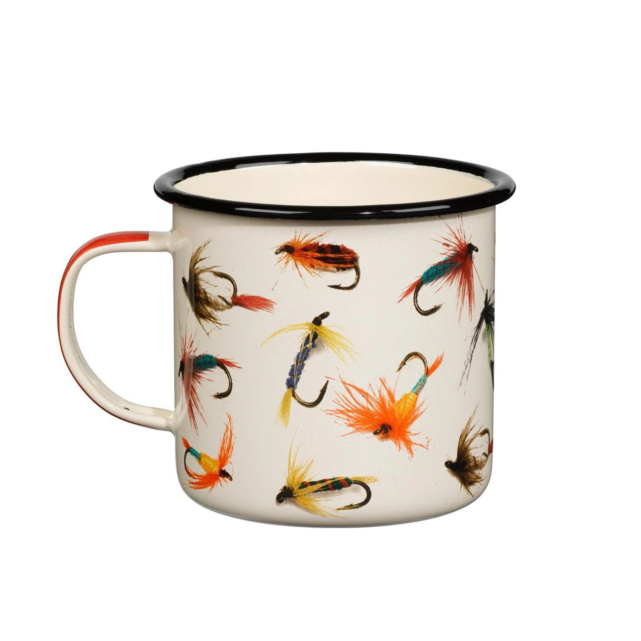 Enamel Fly Fishing Mug on a white background at Addison West