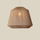 Manhattan Jute Pendant in Natural on a beige background at Addison West