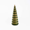 Hauskaa brand carved wood decorative tree in green fringe color on a white background